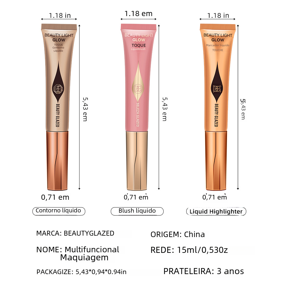 Beauty Glazed Liquid Blush Highlighter Contour Pen