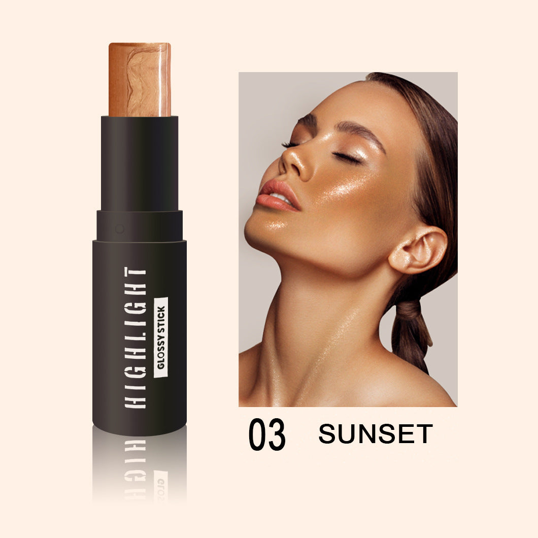 Pearlescent Brightening Contour Stick and Bronze Lipstick